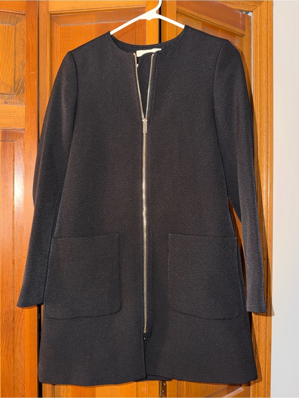 H&M Black Mini Dress with Front Zip